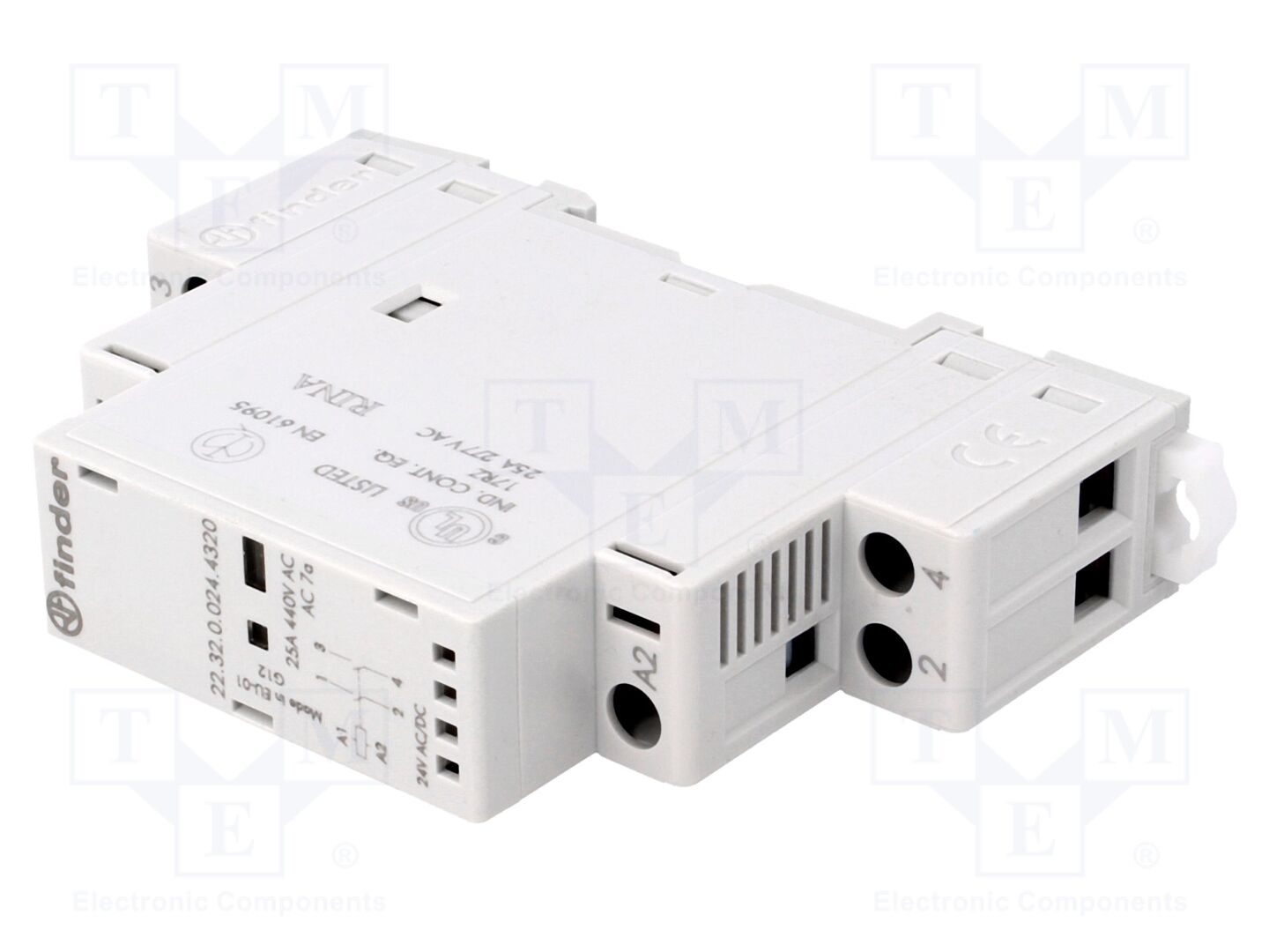 Contator: 2-de polo de instalação; 25A; 24VAC,24VDC; NO x2; IP20
