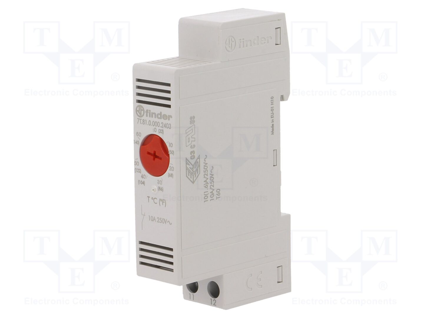 Sensor: termostato; NC; 10A; 250VAC; grampos de torção; 7±4 K; IP20