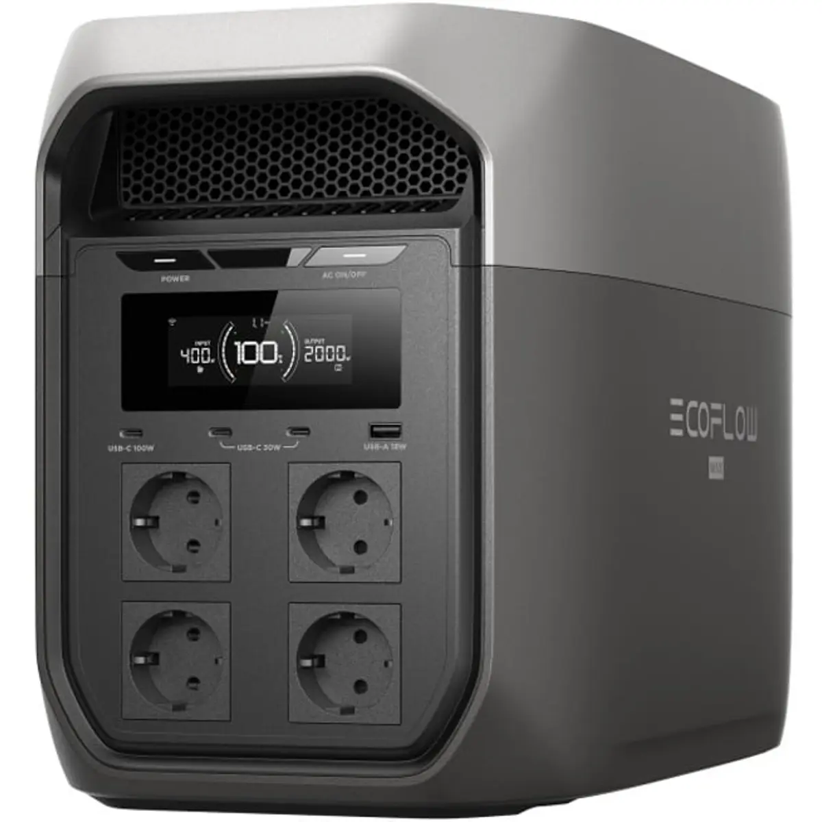 EcoFlow Delta 3 Max - Power Station 2400W 2048Wh c/ UPS e Carregamento Solar 500W