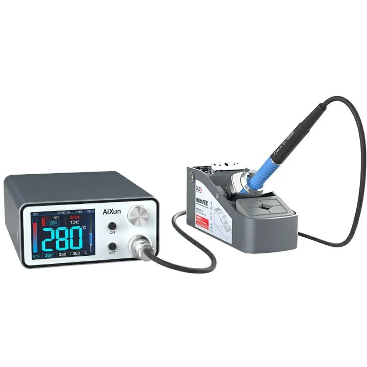 AiXun T3A-245 - Estação de soldadura inteligente profissional 200W (100º..500ºC) c/ ecrã 2.4'' cores