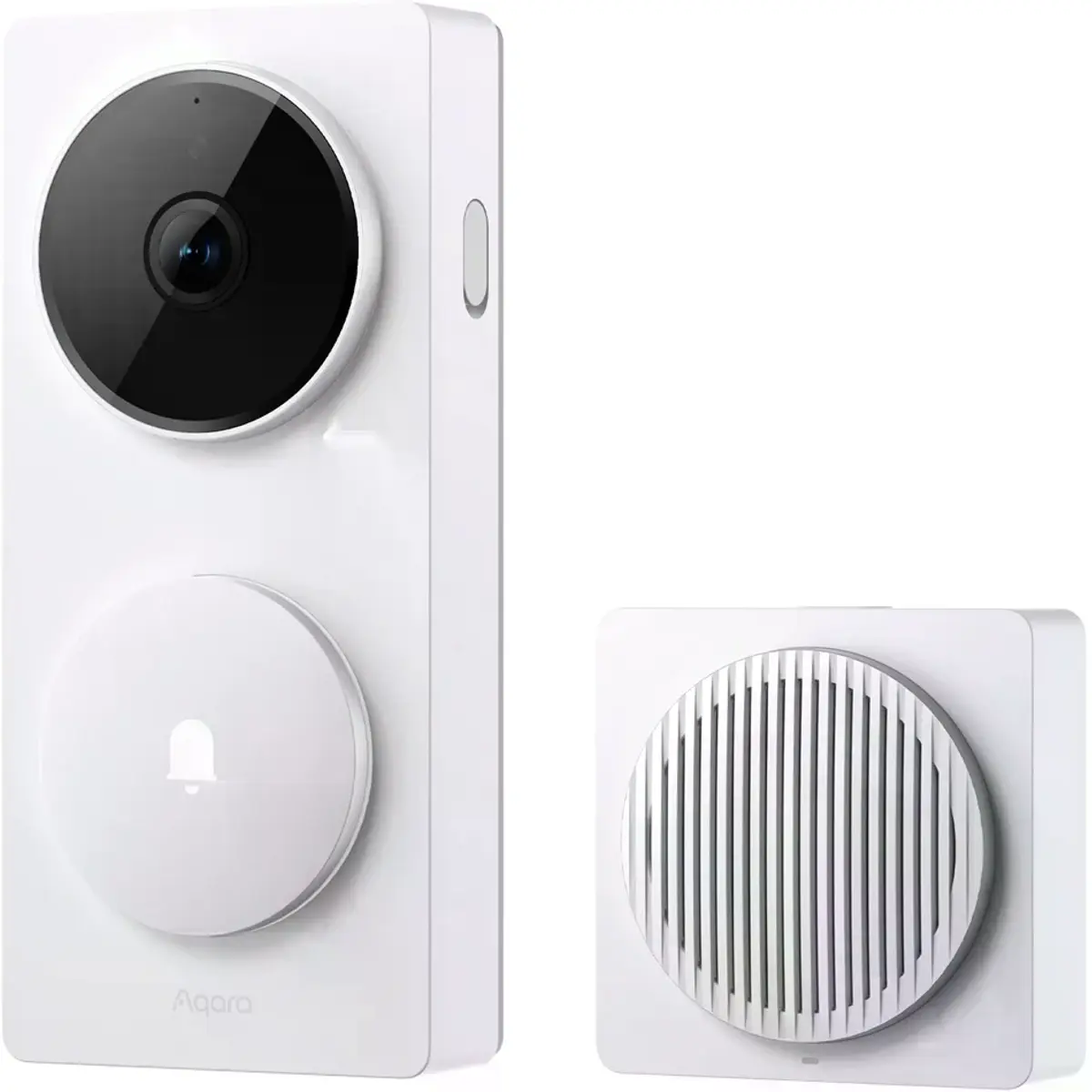 Aqara G410 (CH-C09D) - Kit Videoporteiro Inteligente com Câmara 2K + Campainha / Hub (Matter, Zigbee e Wi-Fi) - Branco
