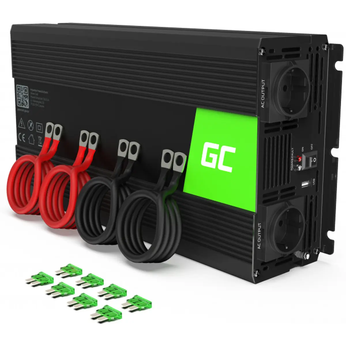 Green Cell INV21 - Inversor 24VDC ➝ 230V onda sinusoidal pura 3000W