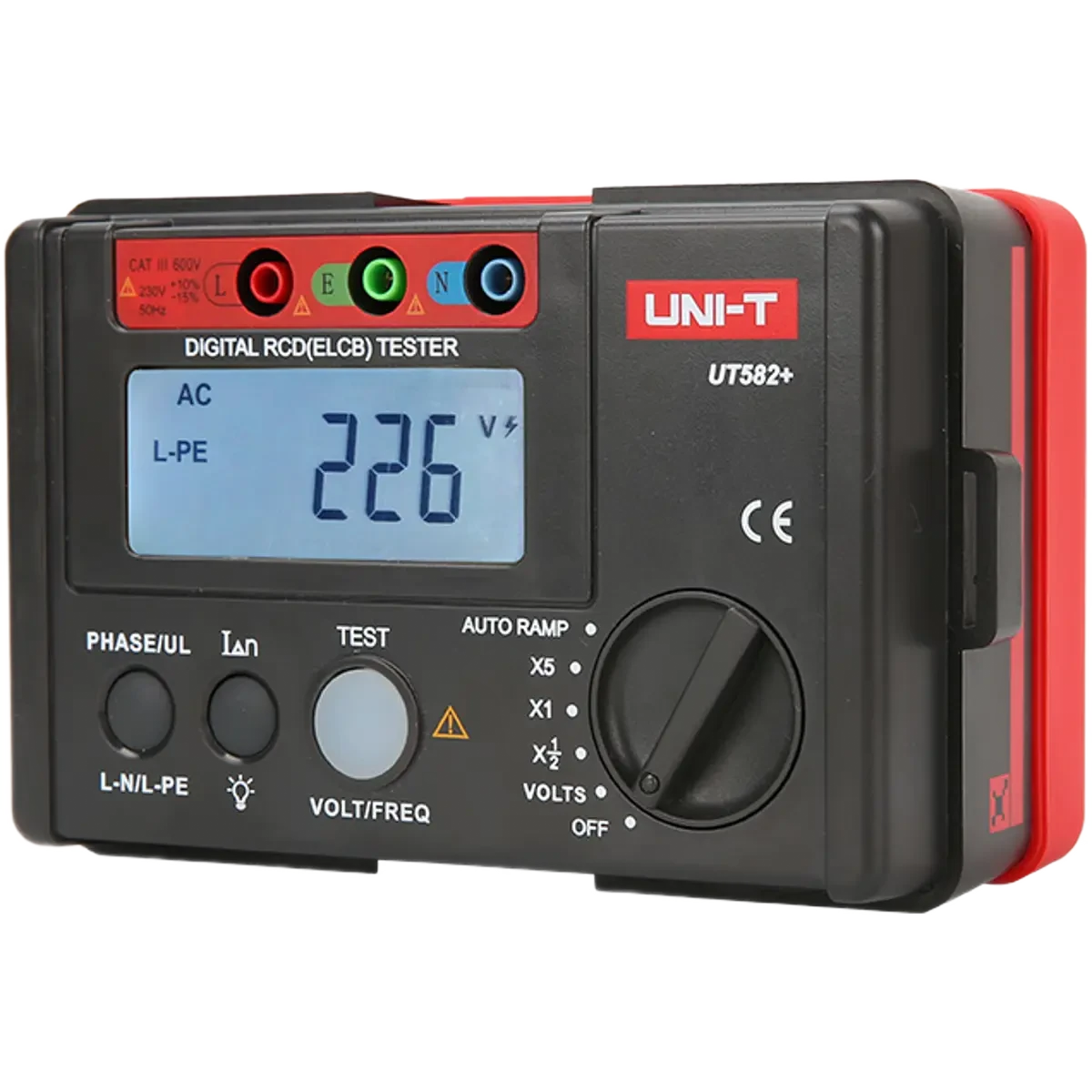 Uni-T UT582+ - Testador Digital de Disjuntores RCD (ELCB) para Circuitos Monofásicos
