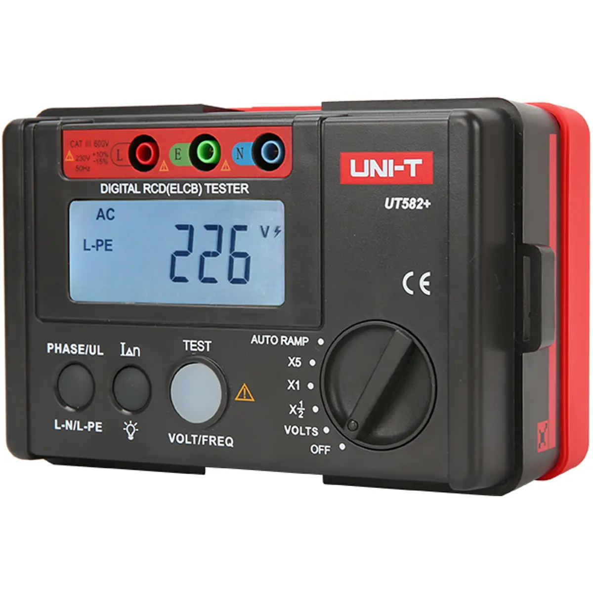 Uni-T UT582+ - Testador Digital de Disjuntores RCD (ELCB) para Circuitos Monofásicos