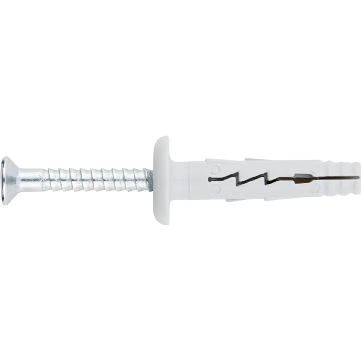 INDEX TCSP06040 - Bucha Tapit de gola larga c/ parafuso PZ2 em aço zincado - Ø6x40mm
