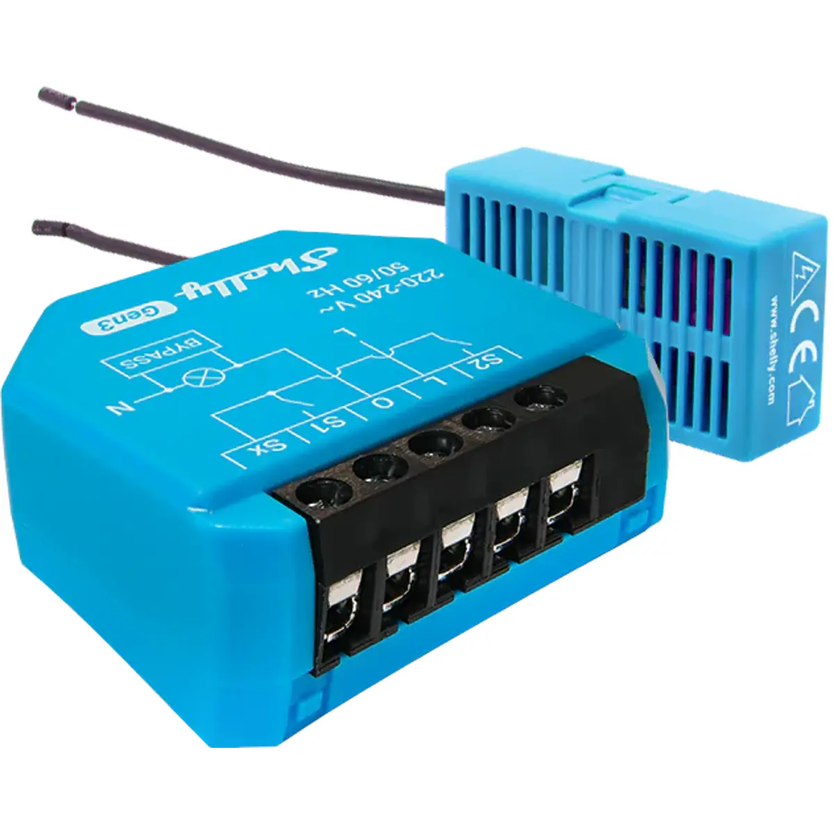 Shelly 1L Gen3 - Módulo interruptor para automação Wi-Fi 1 canal 110–240VAC 200W - Sem Neutro