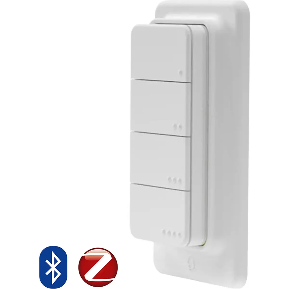 Shelly BLU RC Button 4 ZB - Comando ativador de cenários de 4 botões BT/Zigbee c/ suporte magnético