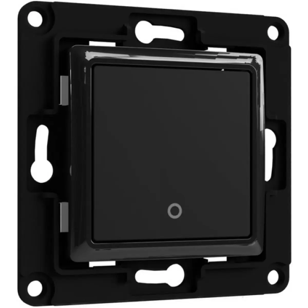 Shelly Wall Switch 1 Black - Interruptor de parede de 1 botão p/ módulos Shelly - preto