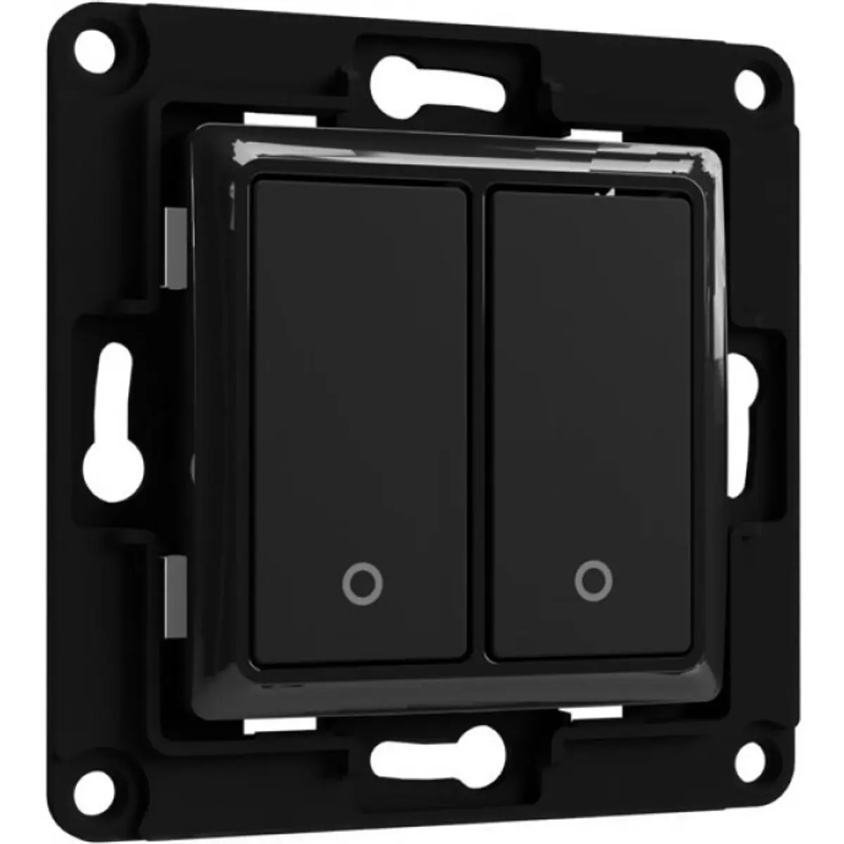 Shelly Wall Switch 2 Black - Interruptor de parede de 2 botões p/ módulos Shelly - preto