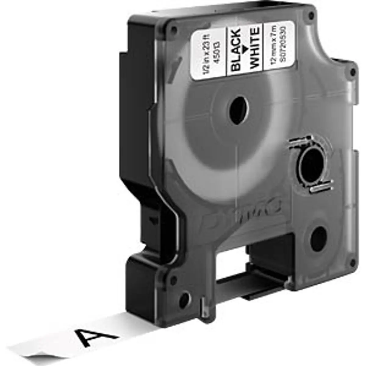 DYMO S0720530 - Fita de etiquetar D1 45013 [Preto sobre Branco] - 12mm x 7m