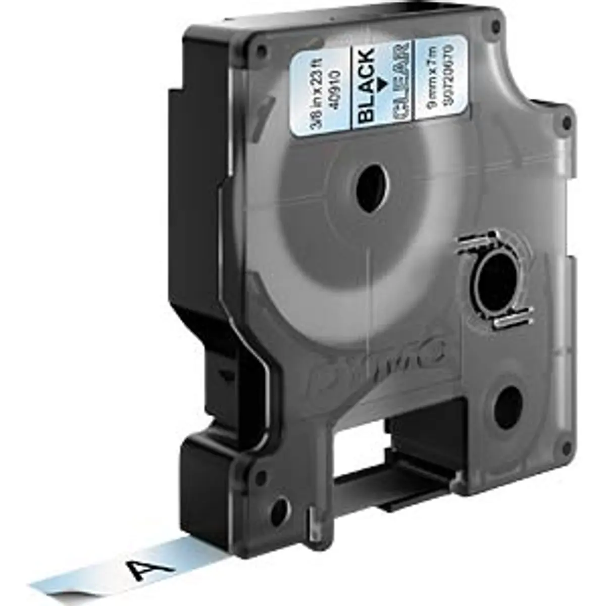 DYMO S0720670 - Fita de etiquetar D1 40910 [Preto sobre Transparente] - 9mm x 7m