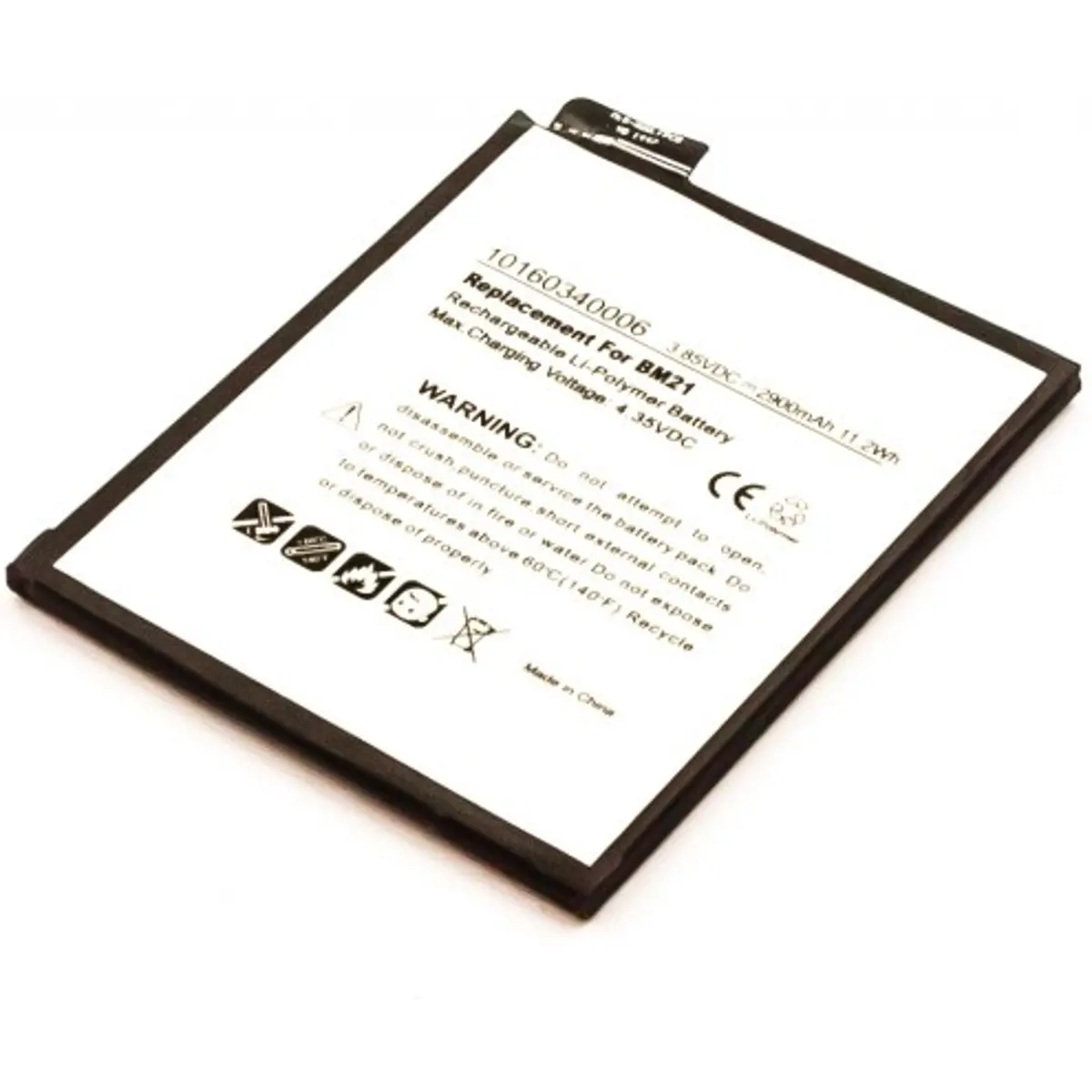 Bateria para telemóvel compatível com Xiaomi Mi Note, Li-Po 3.85V 2900mAh 11.2Wh