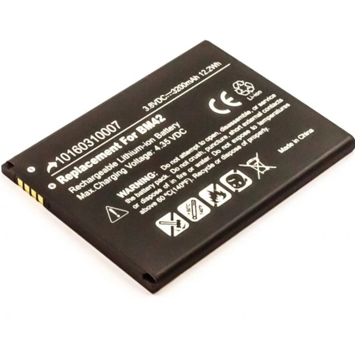 Bateria para telemóvel compatível com Xiaomi Redmi Note, Li-ion 3.8V 3200mAh 12.2Wh