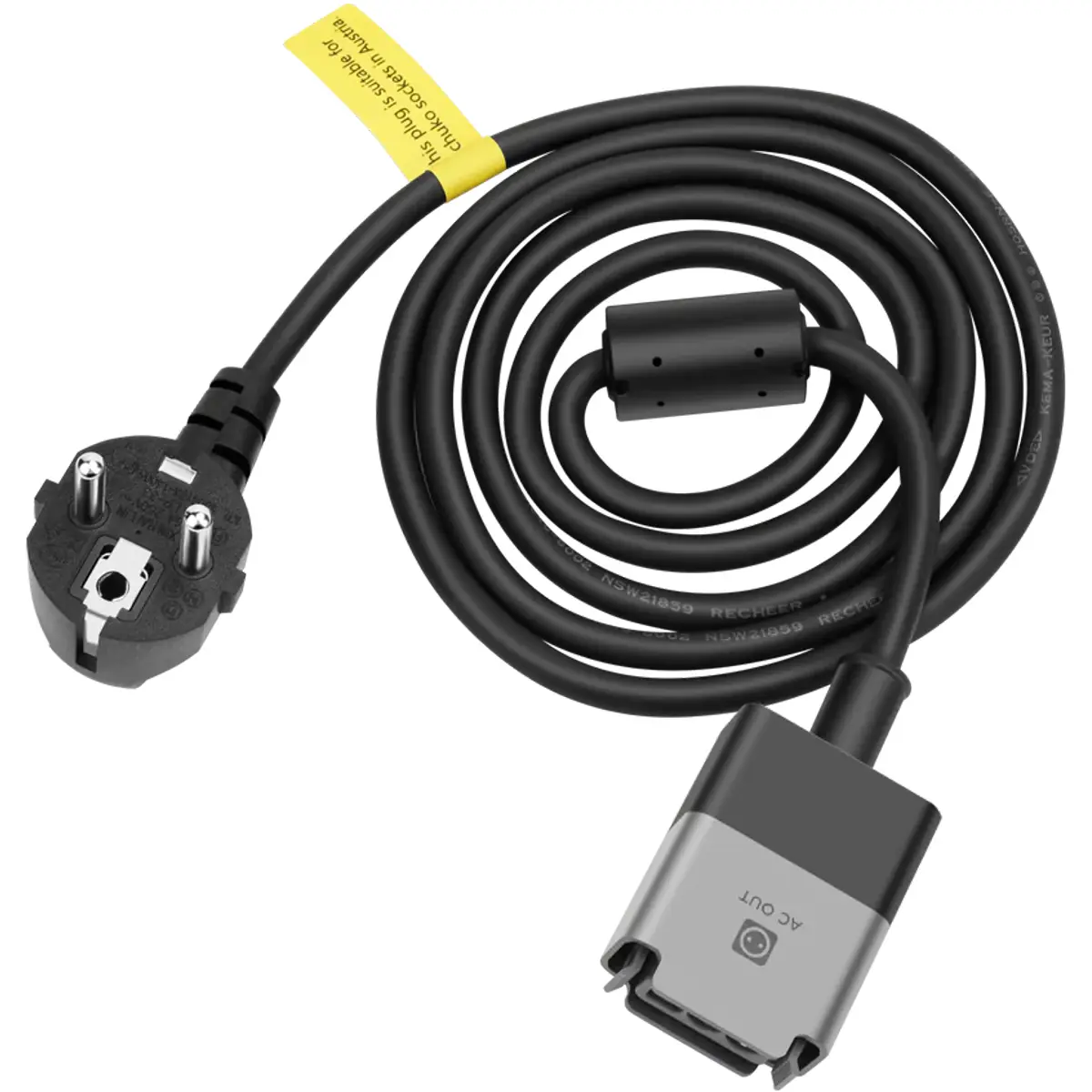 EcoFlow EFL-BKWAC-5m-EU - Cabo de conexão p/ micro-inversor PowerStream - p/ injeção numa tomada - 5m