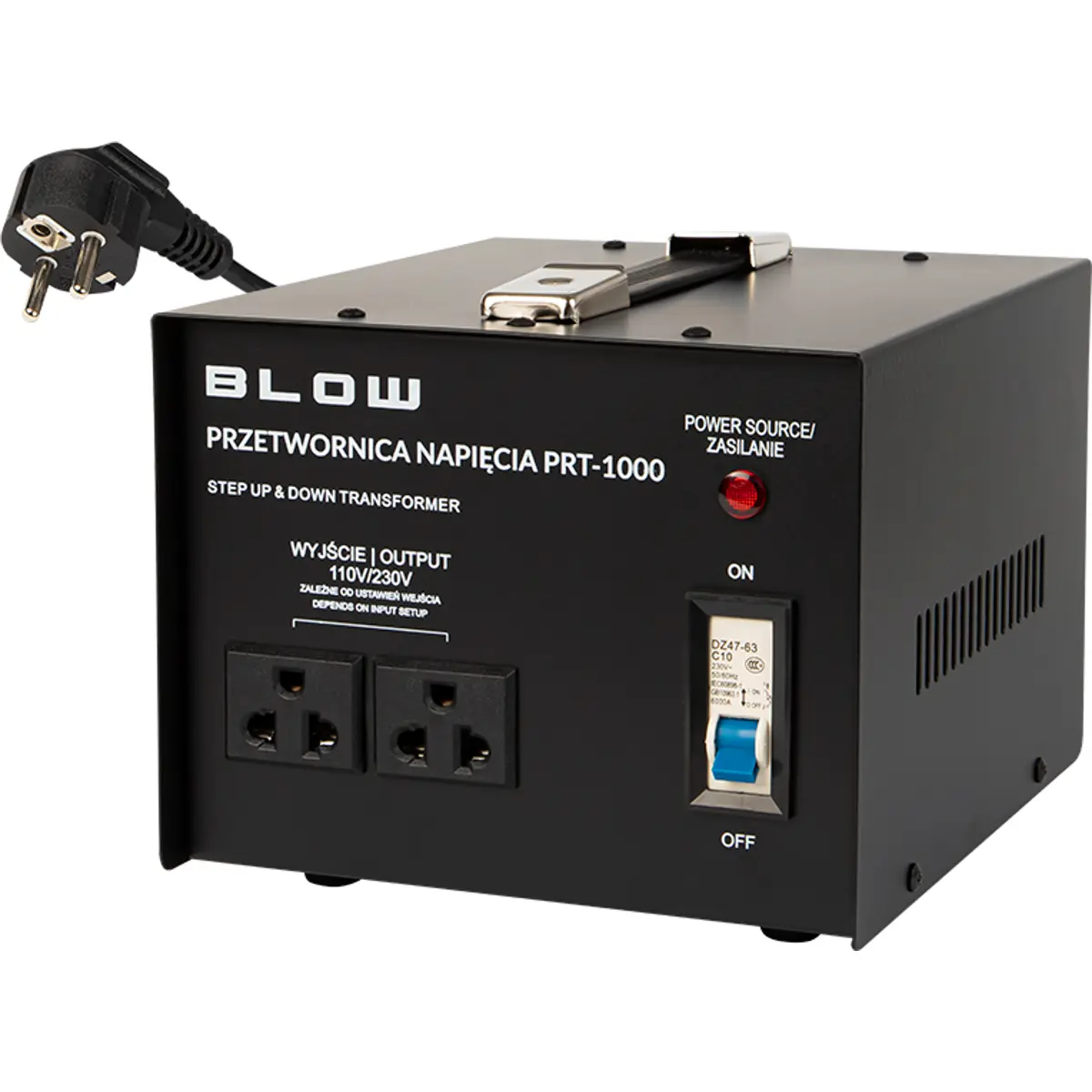 Blow PRT-1000 - Conversor 110VAC ↔ 230VAC // 230VAC ↔ 110VAC 1000W c/ disjuntor