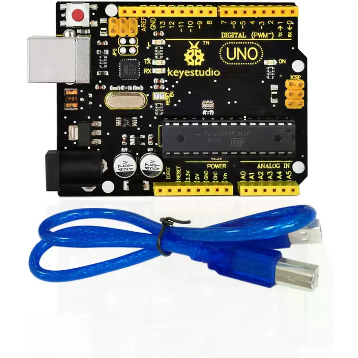 Keyestudio KS0001 - Microcontrolador compatível com Arduino UNO R3 c/ cabo USB