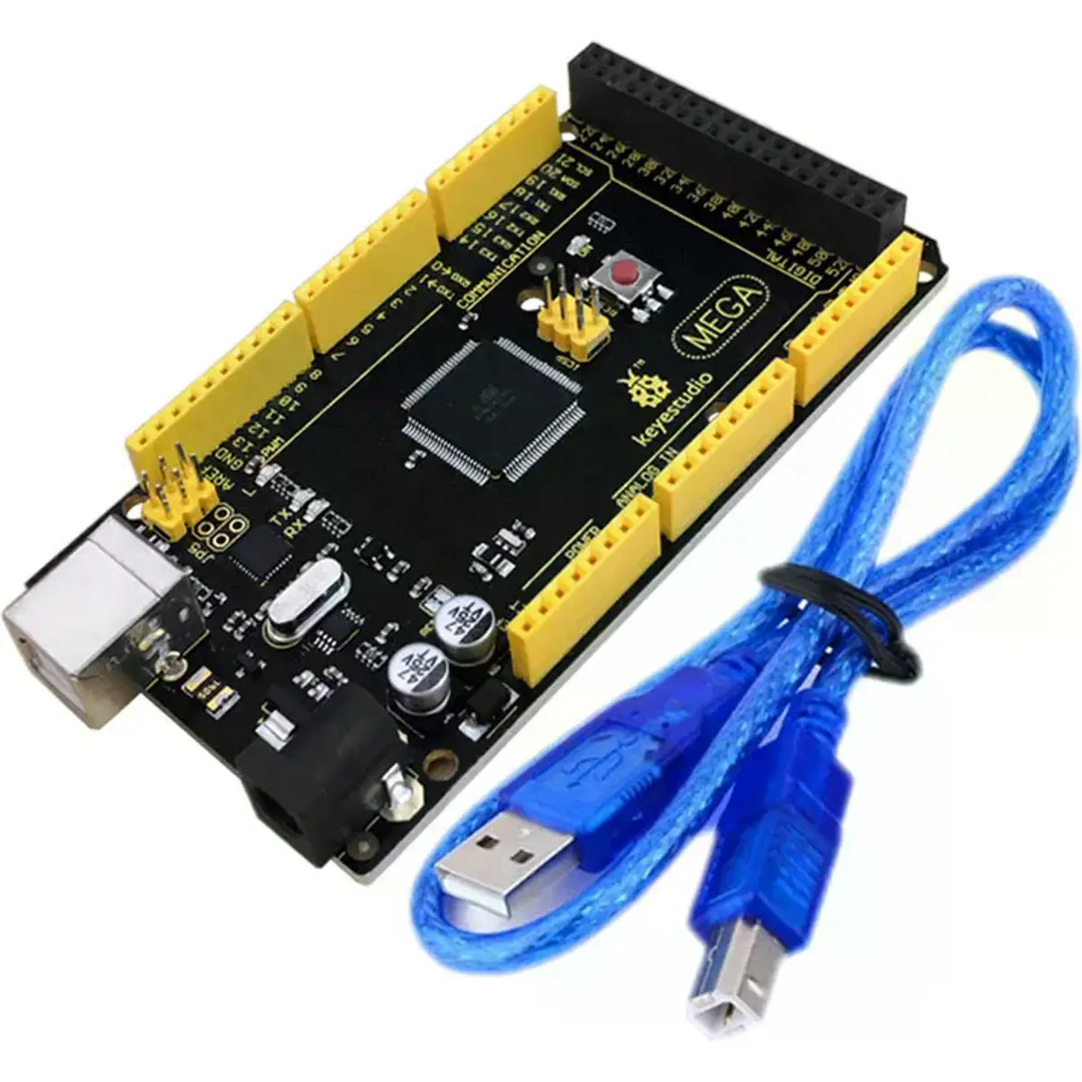 Keyestudio KS0002 - Microcontrolador compatível com Arduino Mega 2560 R3 c/ cabo USB