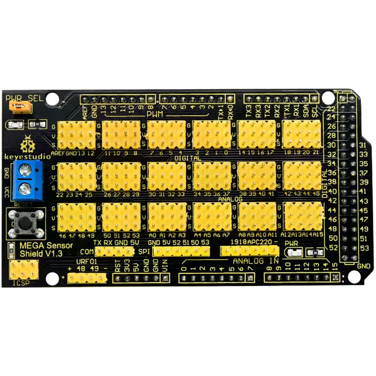 Keyestudio KS0006 - Módulo Sensor Shield V1 compatível com Arduino Mega