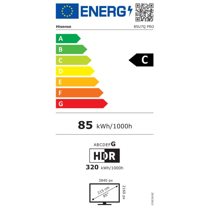 Hisense 85U7Q PRO 85" 4K Ultra HD Smart TV Cinza Carvão
