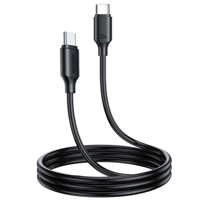 Cabo USB‑C para USB‑C Joyroom 60 W Carregamento Rápido 1 m, Preto