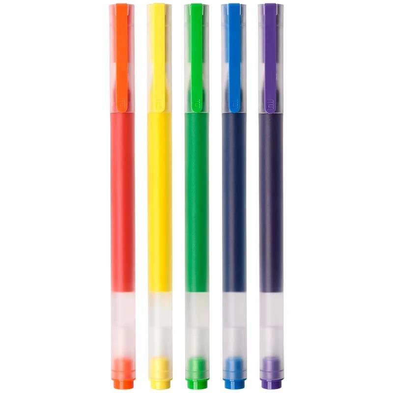 Xiaomi High-capacity Gel Pen (5-pack) - Canetas de Ponta Fina de 0,5 mm em 5 Cores