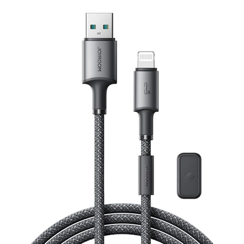 Cabo de Carregamento Rápido USB-A para Lightning Joyroom Série Unlimited S-A50 com Organizador Magnético