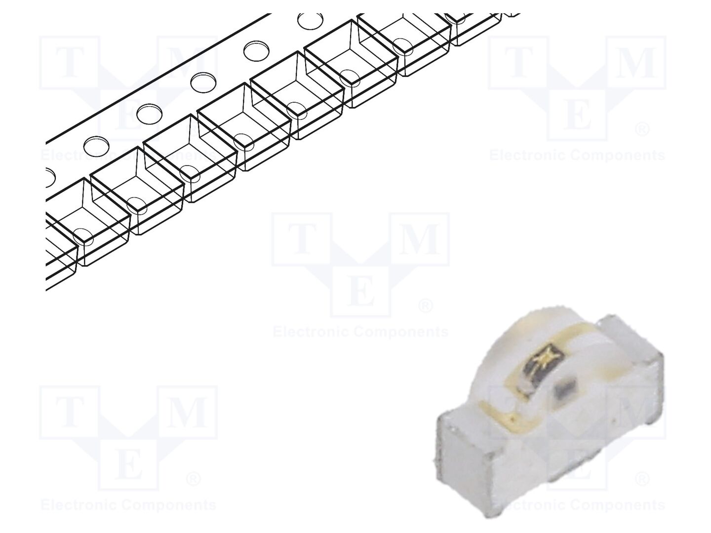 Transmissor IR; 940nm; transparente; 150°; 1,2÷1,5VDC; SMD; 65mA