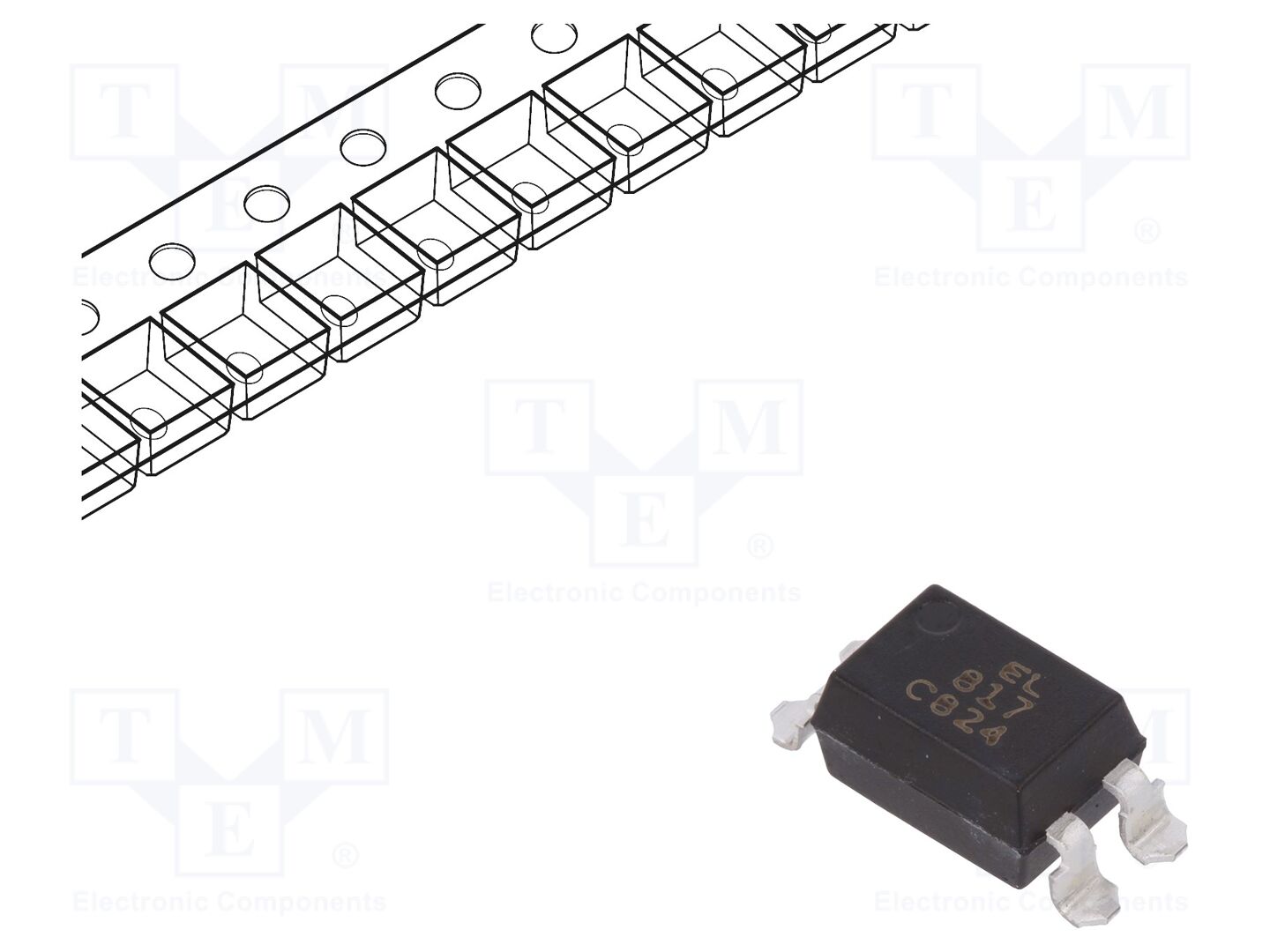 Acoplador óptico; SMD; Ch: 1; OUT: transístor; Uisol: 5kV; Uce: 35V
