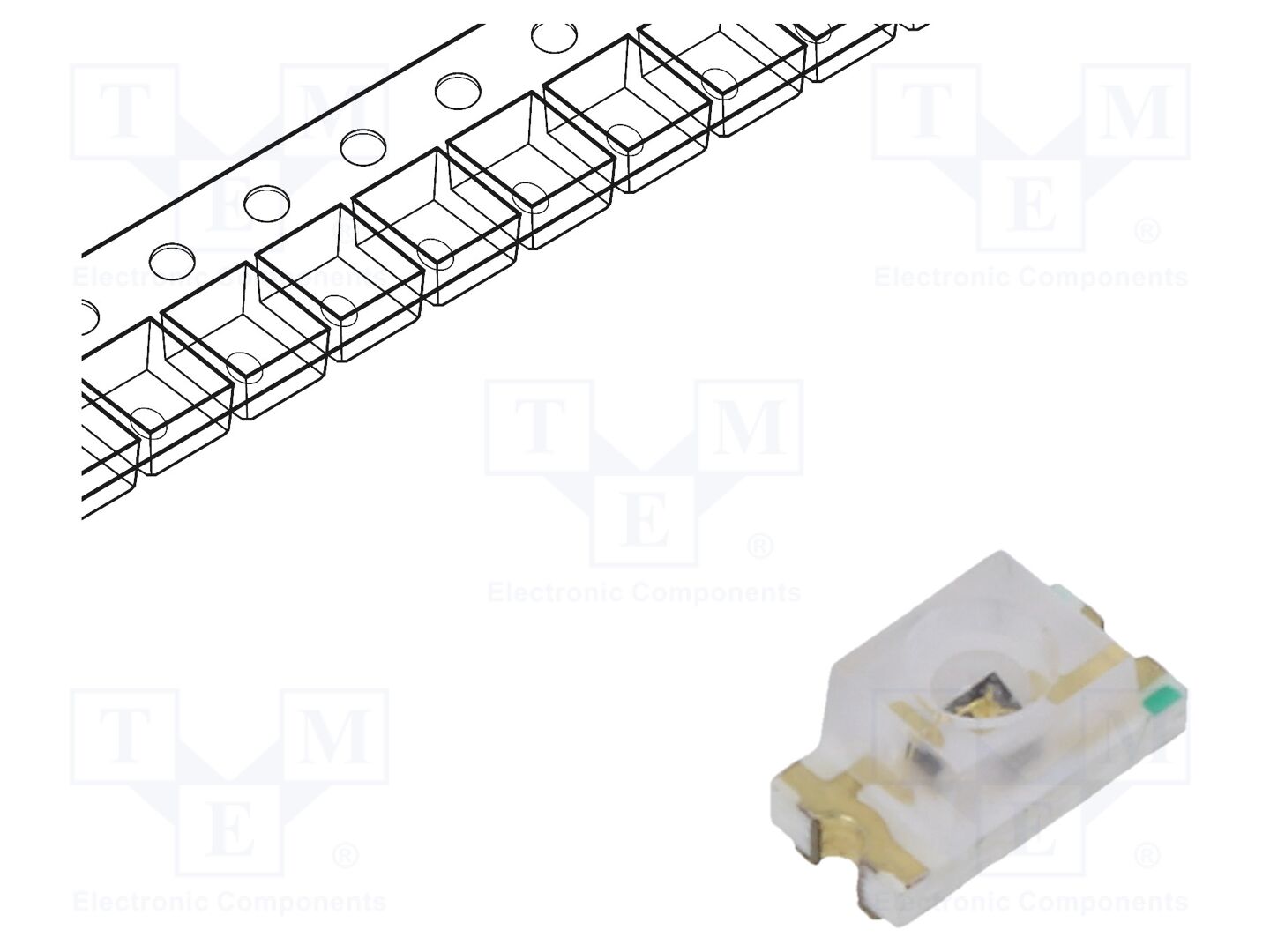 Transmissor IR; 940nm; transparente; 100°; 1,2÷1,5VDC; SMD; 65mA