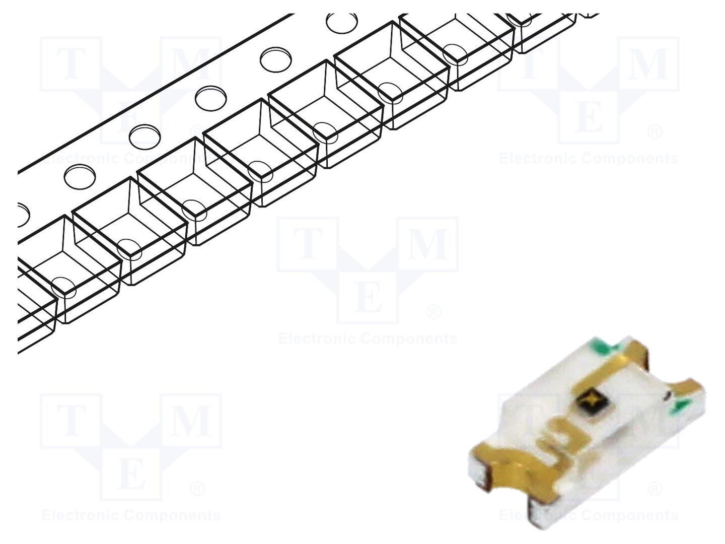 Transmissor IR; 940nm; transparente; 160°; 1,2÷1,5VDC; SMD; 65mA