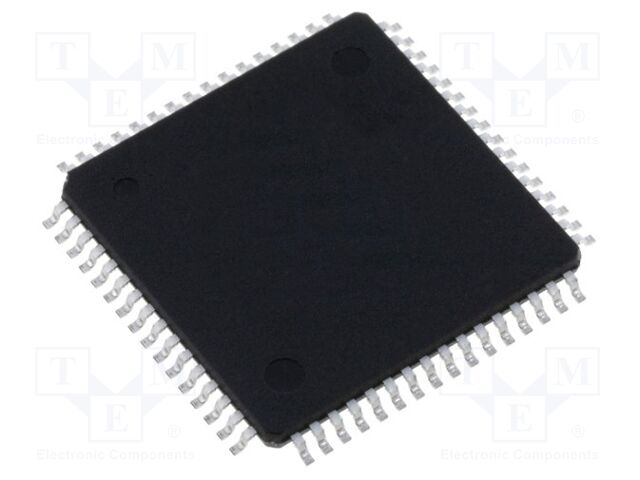 IC: microcontrolador AVR; ATMEGA; TQFP64; 2,7÷5,5VDC; Cmp: 1; 0,8mm