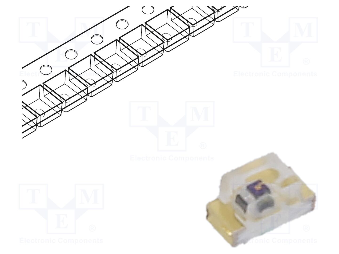 Transmissor IR; 940nm; transparente; 150°; 1,2÷1,5VDC; SMD; 65mA