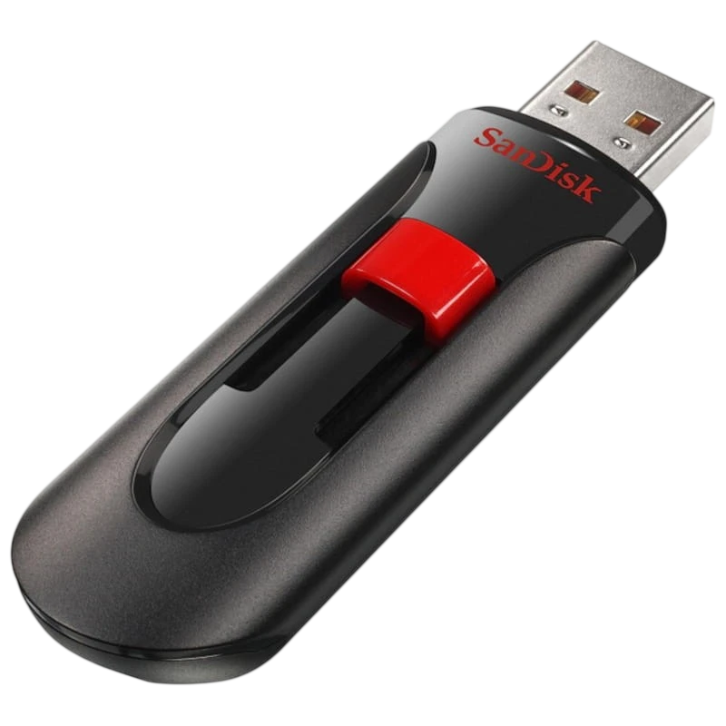 SanDisk Cruzer Glide 64GB USB 2.0 Preto/Vermelho - Unidade Flash USB
