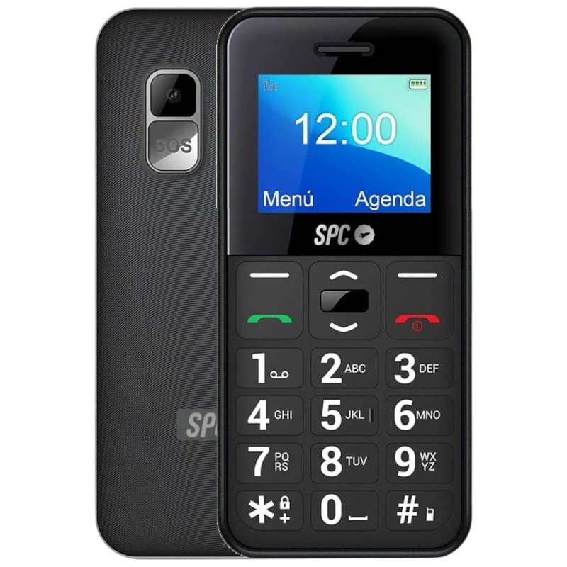 SPC Fortune 2 Pocket Edition, 1,77", 4G, Letras Grandes, Mensagens SOS, Preto
