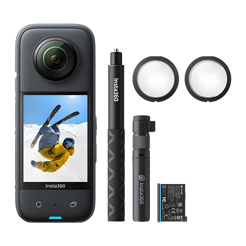 Câmara 360 Insta360 X3 Creator Kit 5.7K 360° IPX8 10m FlowState 6 eixos 72MP