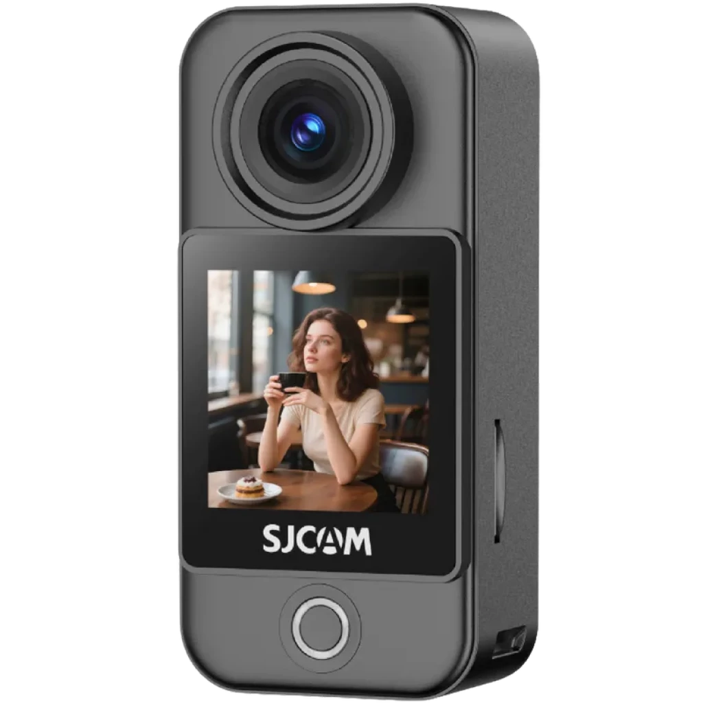 SJCAM C400 Pocket 4K Preto Câmara de ação modular 3 em 1 com ecrã giratório