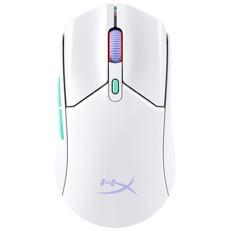 HP HyperX Pulsefire Haste 2 Core sem fio - Branco/verde/roxo
