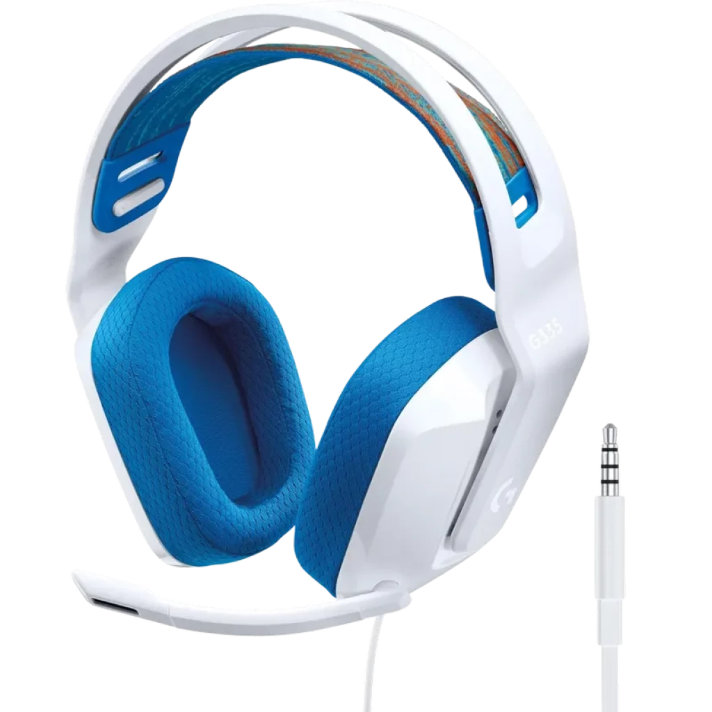 Logitech G335 Fones de Ouvido com Fio Faixa Branca