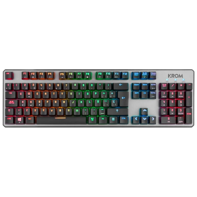 Teclado mecânico para jogos Krom Kernel RGB Preto Vermelho Switch