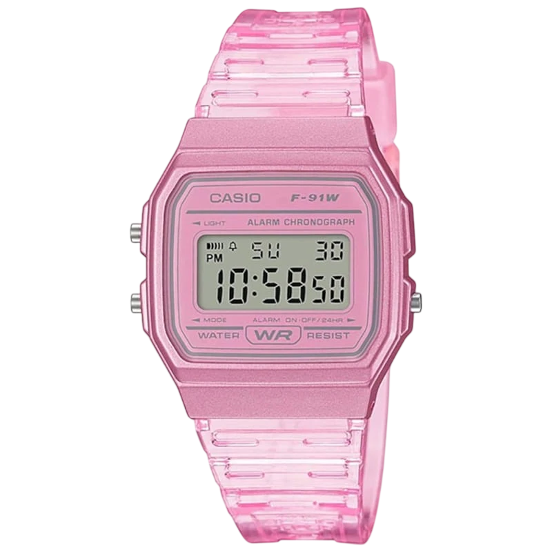 Casio F-91WS-4EF Collection Women Relógio Digital Rosa