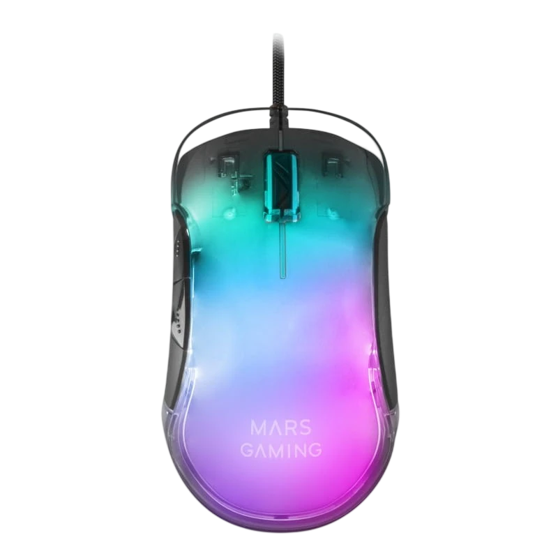 Mars Gaming MMGLOW USB Tipo A Gaming RGB Chroma Glow - Preto - 12800 DPI