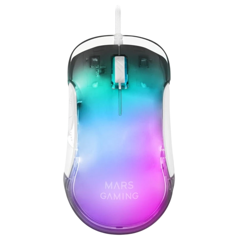 Mars Gaming MMGLOWW USB RGB 12800 DPI Branco