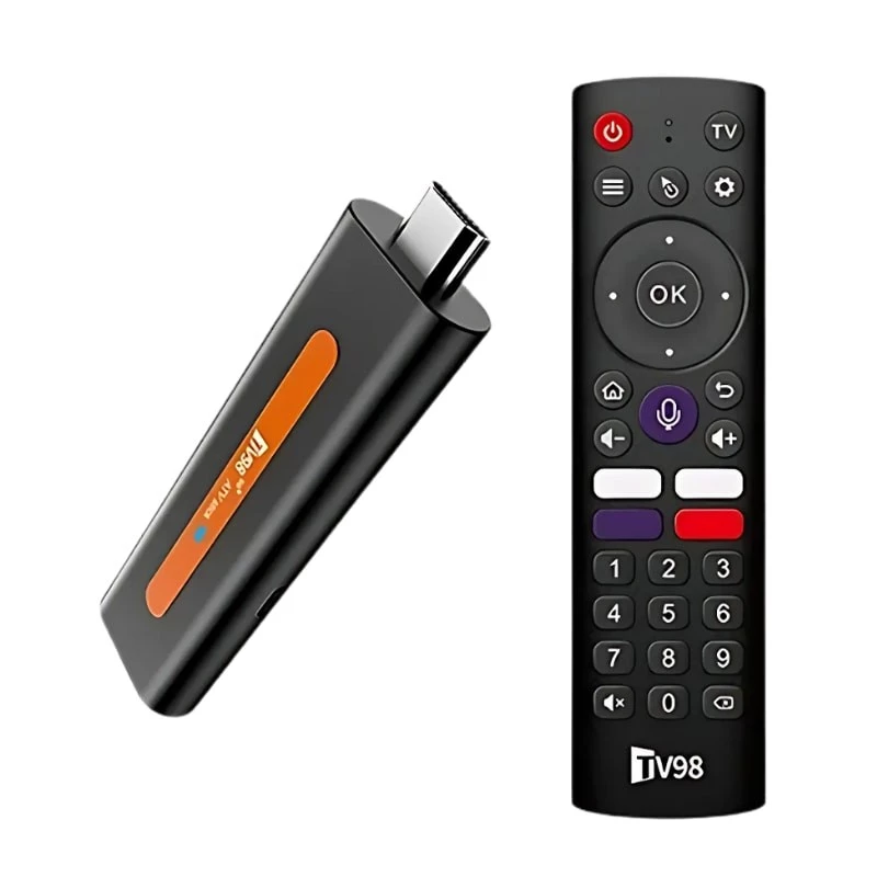 TV98 ATV Stick H618 2GB/16GB Android 14 Preto - Android TV