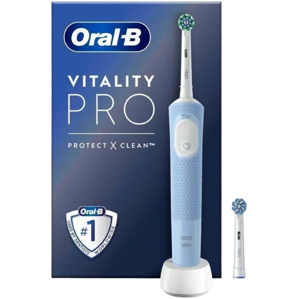 Oral-B Vitality Pro - Escova de dentes elétrica azul com 1 cabeça de reposição