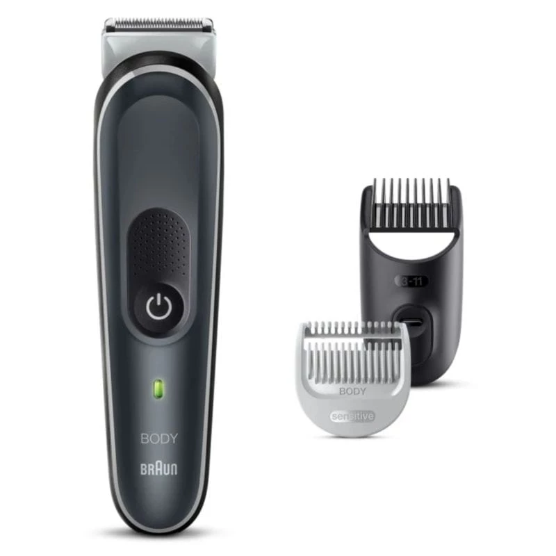 Máquina de Barbear Corporal Braun BodyGroomer 5 BG5340 3 em 1 Preto/Prata