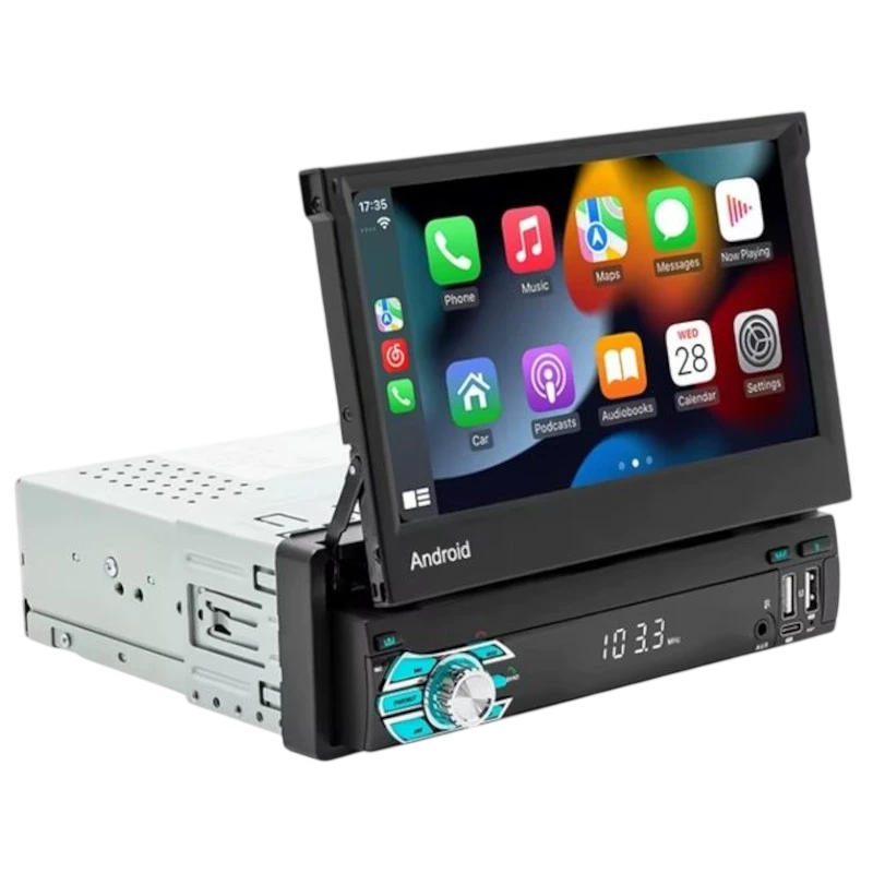 Autorádio 1 DIN SWM 9710-J LED 7 polegadas 2GB/64GB GPS Carplay Preto