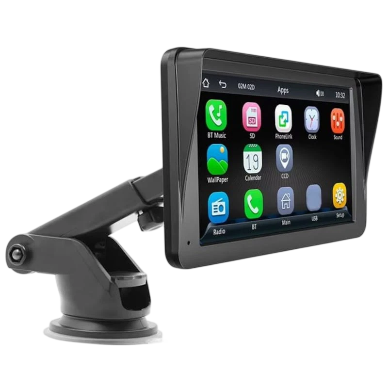 Ecrã tátil universal SWM B5300L 7 polegadas Carplay/Android Auto sem fios Preto