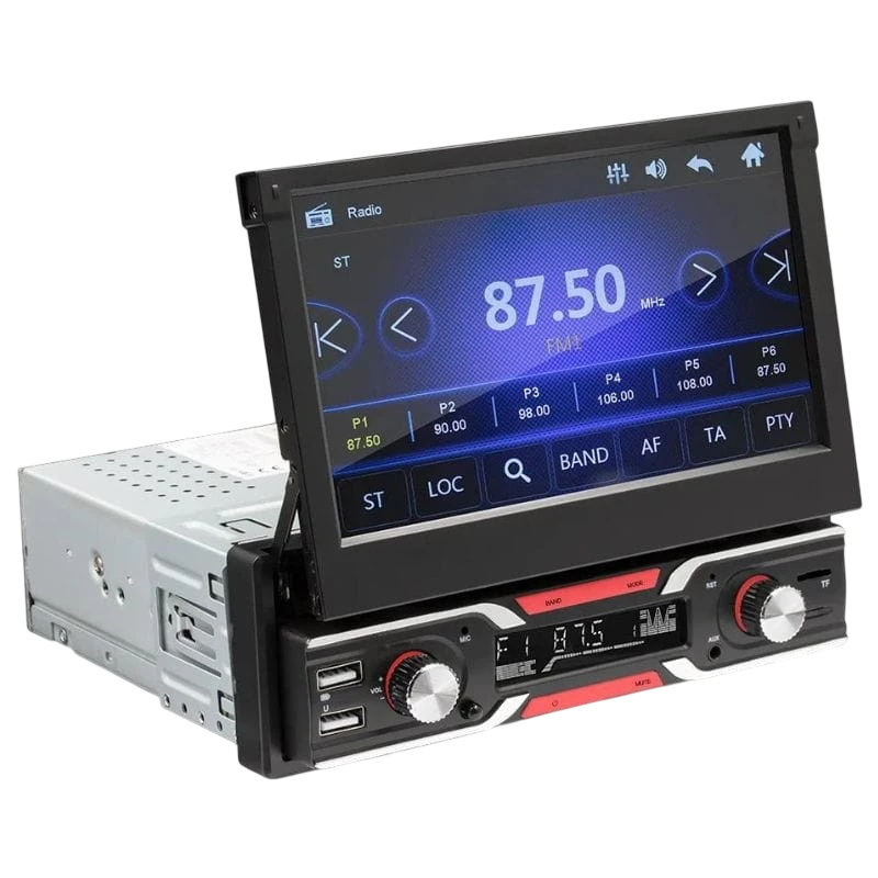 SWM 9603S Ecrã retrátil Bluetooth Carplay/Android Auto USB sem fios Preto - Autorrádio 1 DIN