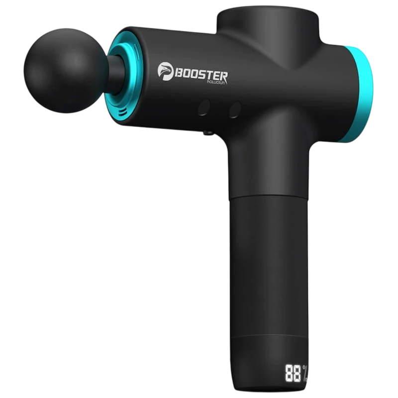 Pistola de Massagem Muscular Booster 12V-M2 6 Cabeças LCD Redução de Ruído