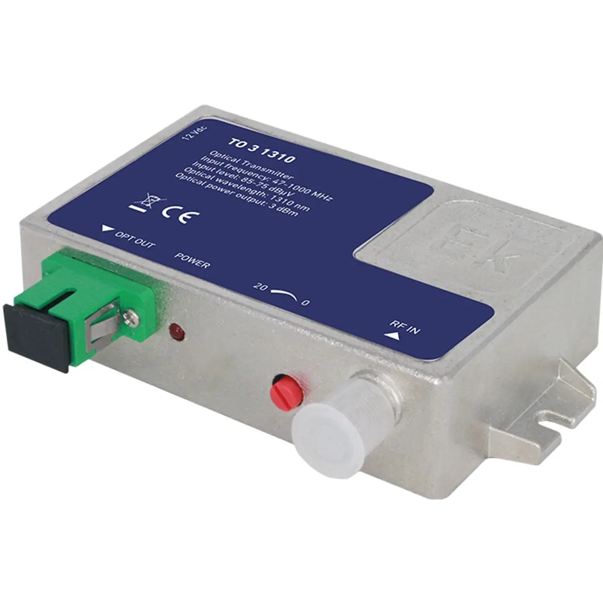 Ekselans TO31310 - Transmissor óptico IN 47-1000MHz / OUT Laser DFB 1310nm - SC/APC
